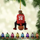 Artparel Personalized Basketball Ornaments, Basketball Christmas Ornament, Car Ornament, Custom Basketball Player Ornament, Basketball Ornaments for Christmas Tree (BKBV 2)